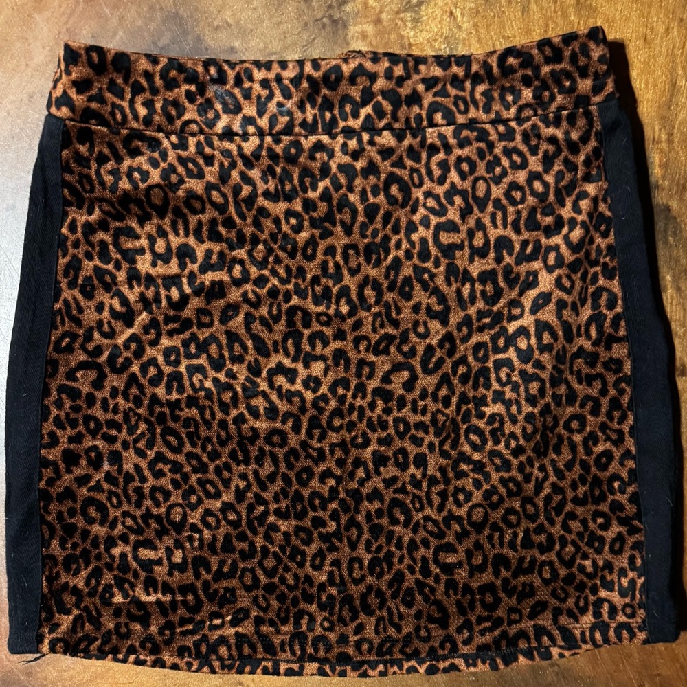 Wild Honey Animal Print Mini Skirt